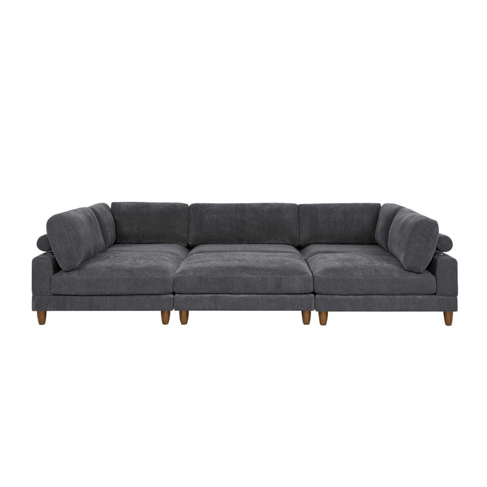 Modern Modular Sectional With Adjustable Back Support