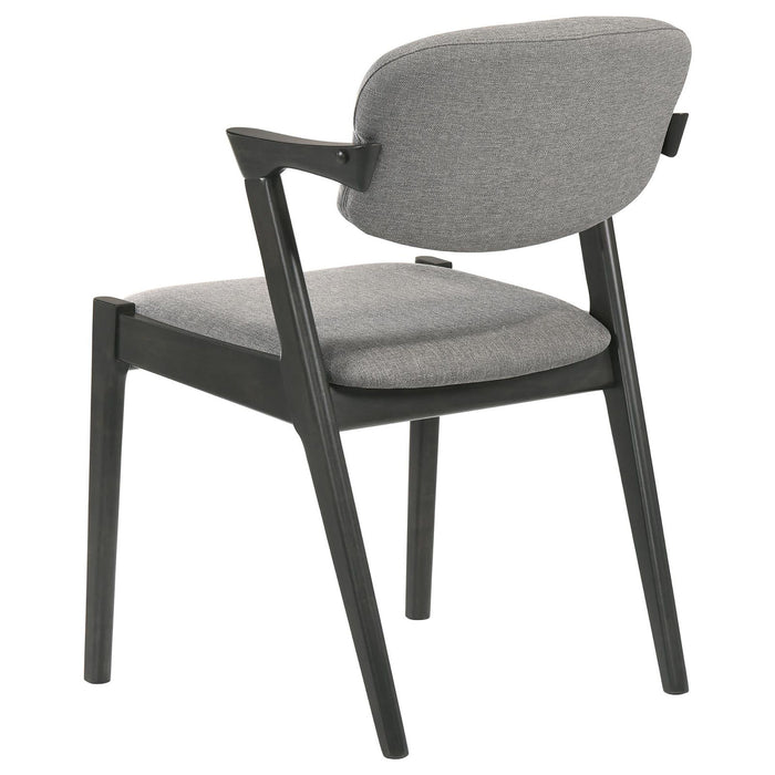 Modern Dining Chair And Zigzag Arm Design (Set of 2)