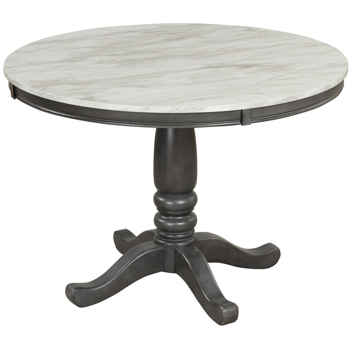 Dining Table - Gray - Faux Marble
