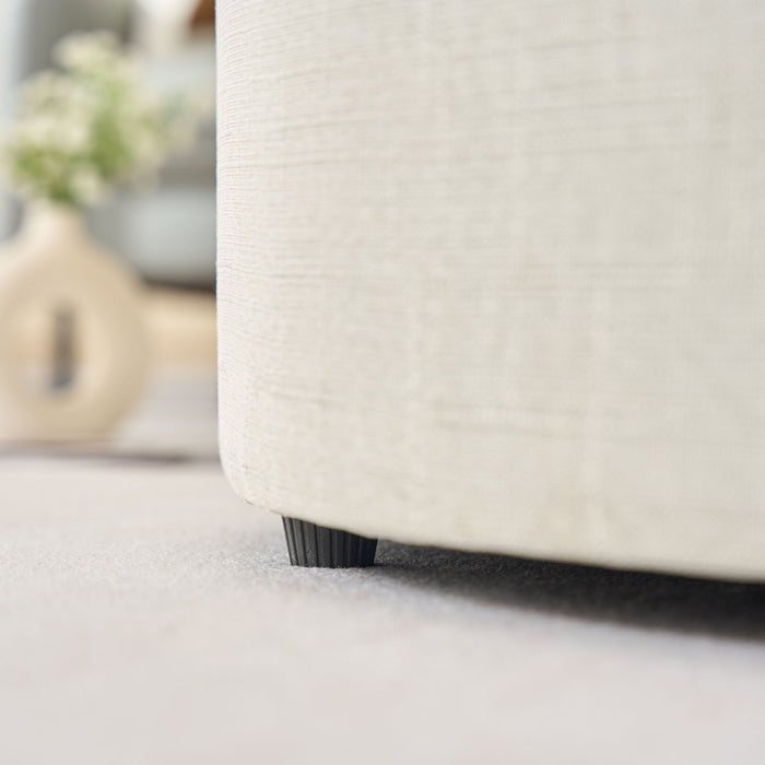 Nesting Ottomans, Round Coffee Table & Bench With Tray (Set of 2)