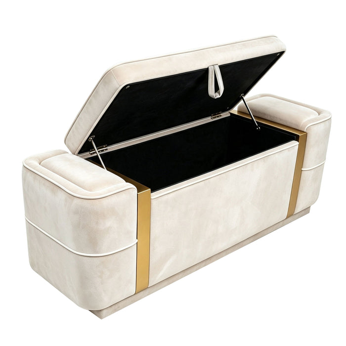 Storage Bench Upholstered Ottoman Bed End Bench With Lift Top Storage