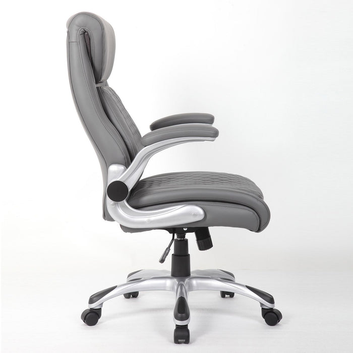 High Back Ergonomic Executive Office Chair, Adjustable Height And Lumbar Support For Home & Office - Antique Gray