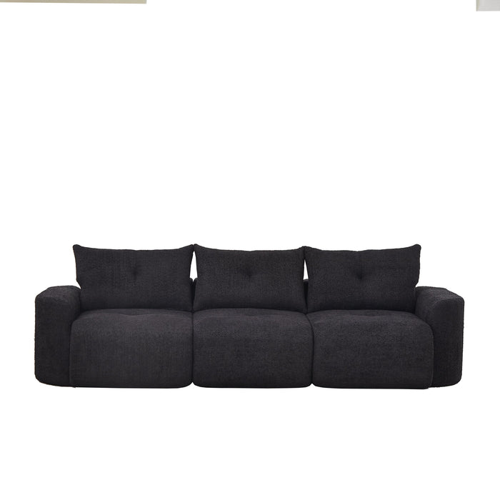 3 Seater With Thickened Armrests Sofa For Living Room