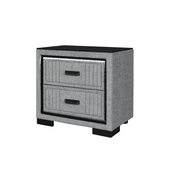 Isaiah - Nightstand With Upholstered Frame