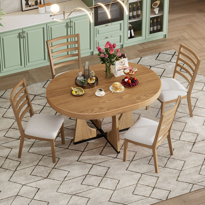 Round Dining Table Set For 4 With Chairs
