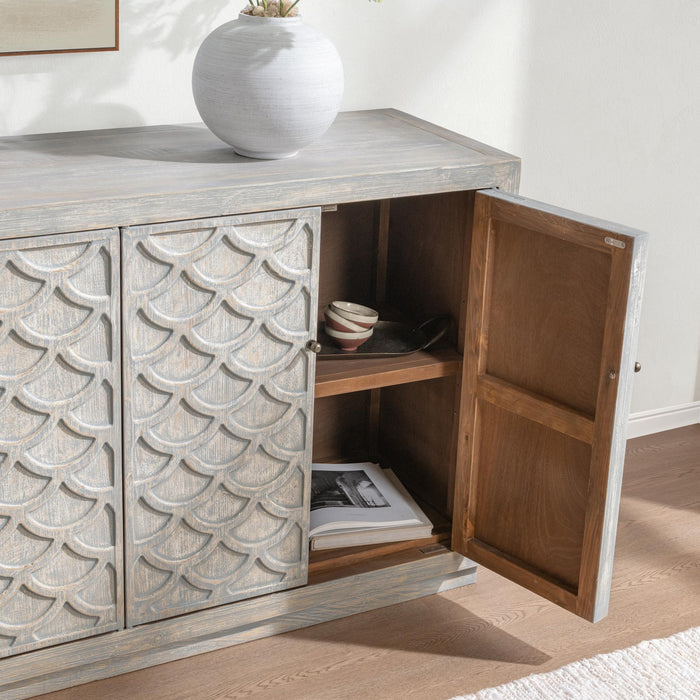 Malibu - 8 Door Cabinet - Blue Washed