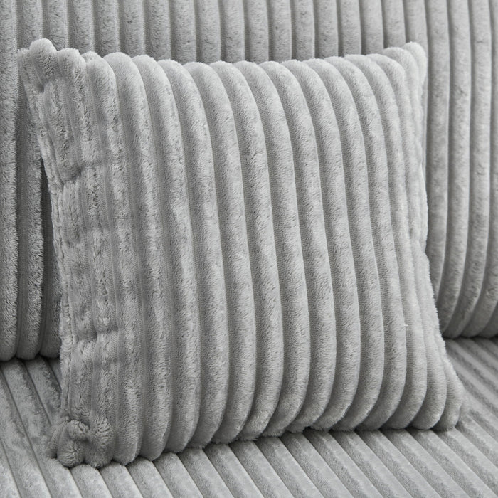 Modern Chaise Sofa With Adjustable Backrest, Cup Holders, Phone Holder & Storage Compartments For Living Room