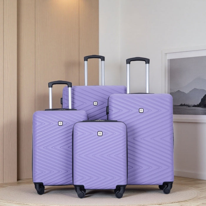 Luggage 4 Piece Lightweight Suitcase With Rotating Wheels With Tsa Lock,