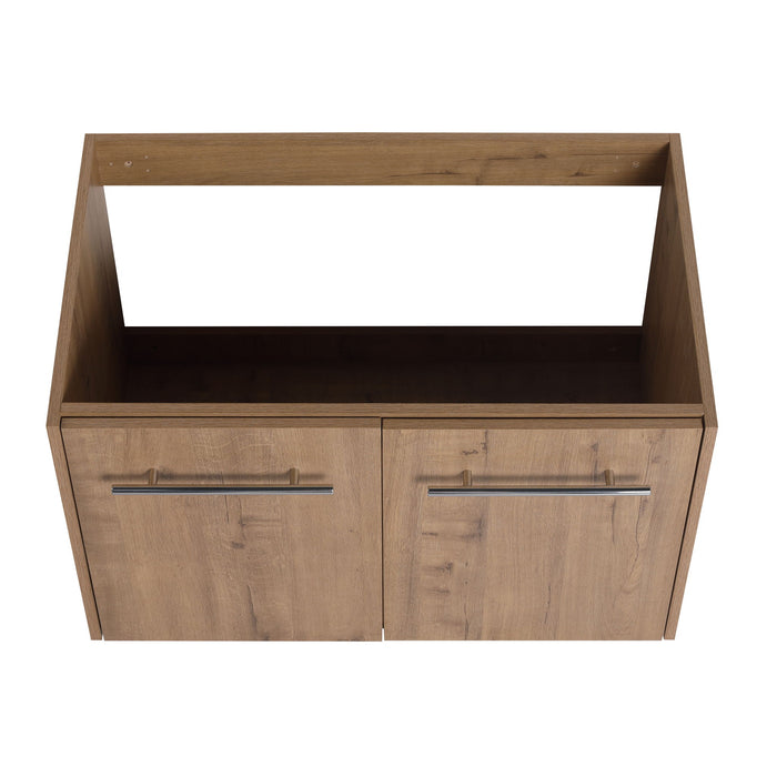 Modern Floating Bathroom Vanity With Resin Sink, Soft Close Doors