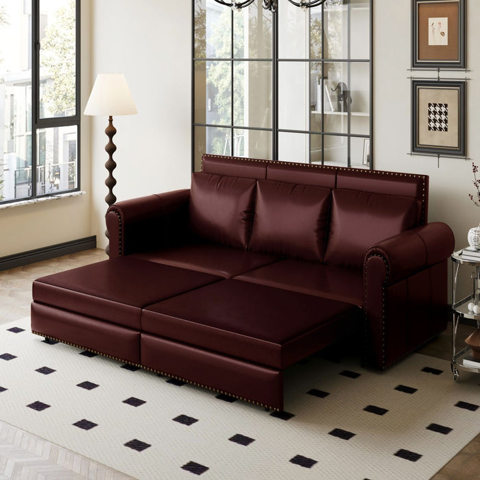 Chesterfield Sofa & Pull Out Bed