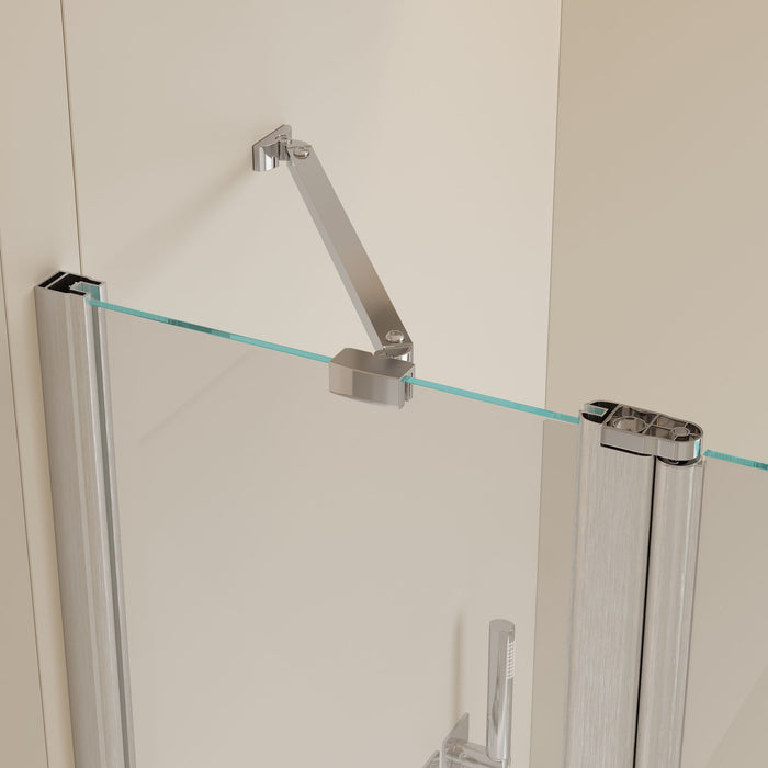 Shower Doors For Bathtub With Tempered Glass