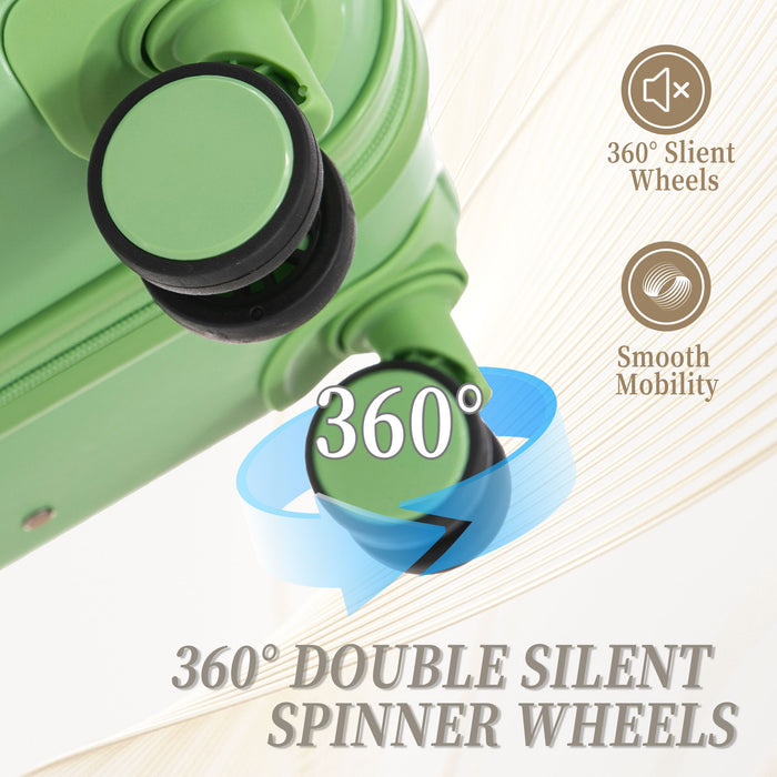 Tourist 3 Piece Luggage Set, Combination Lock, Durable Hard Shell With 360° Silent Wheels