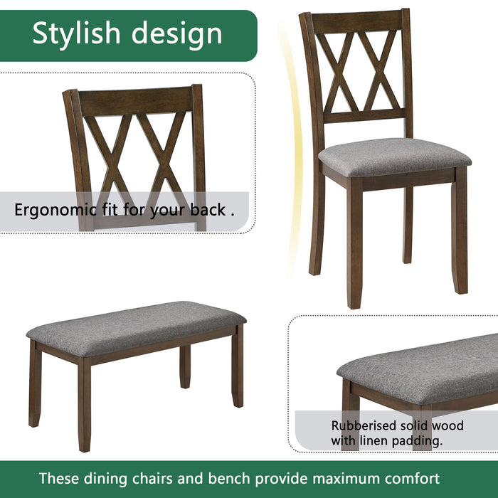 Modern Dining Set With Upholstered Chairs