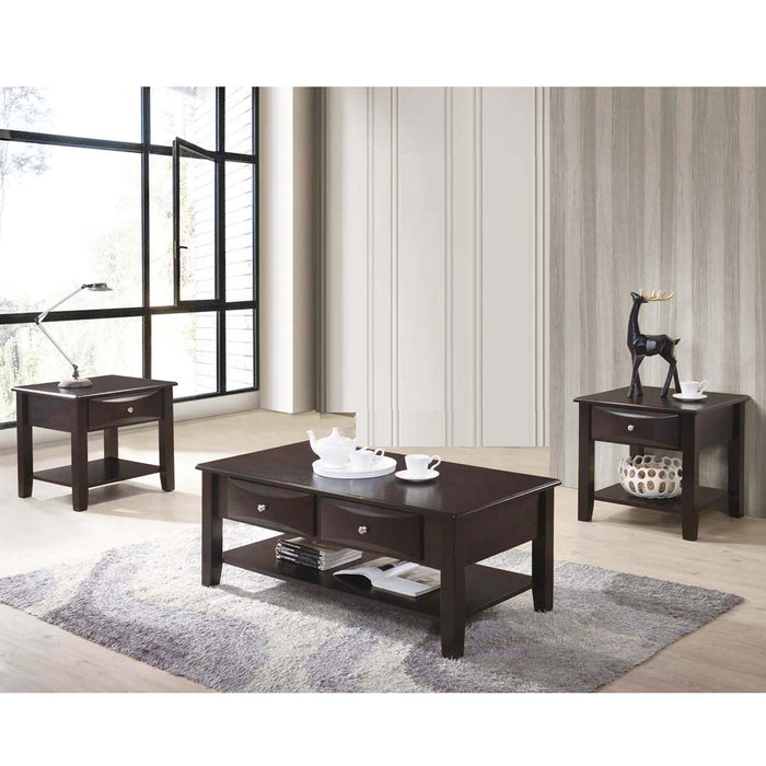 Table Set With Drawers And Open Shelf Storage