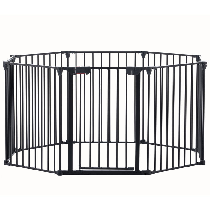 Adjustable Safety Gate Play Yard Metal Doorways Fireplace Fence Christmas Tree Fence Gate For House Stairs Gate Prohibited Area Fence