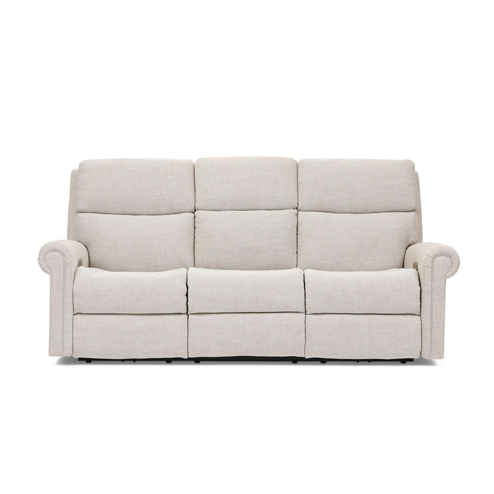 Bernard - Power Reclining Fabric Sofa With Console, Power Headrest, & Lumbar
