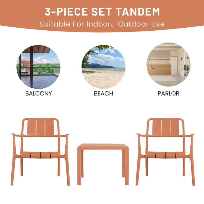 3 Piece Indoor / Outdoor Leisure Table And Chair Set