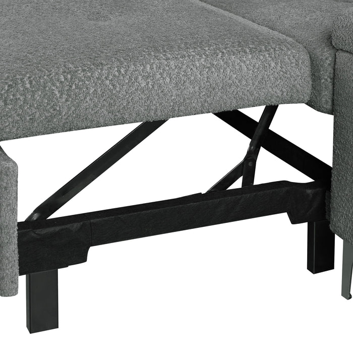 Versatile L Shaped Sofa Bed With Storage, Cup Holders, USB Ports Chenille