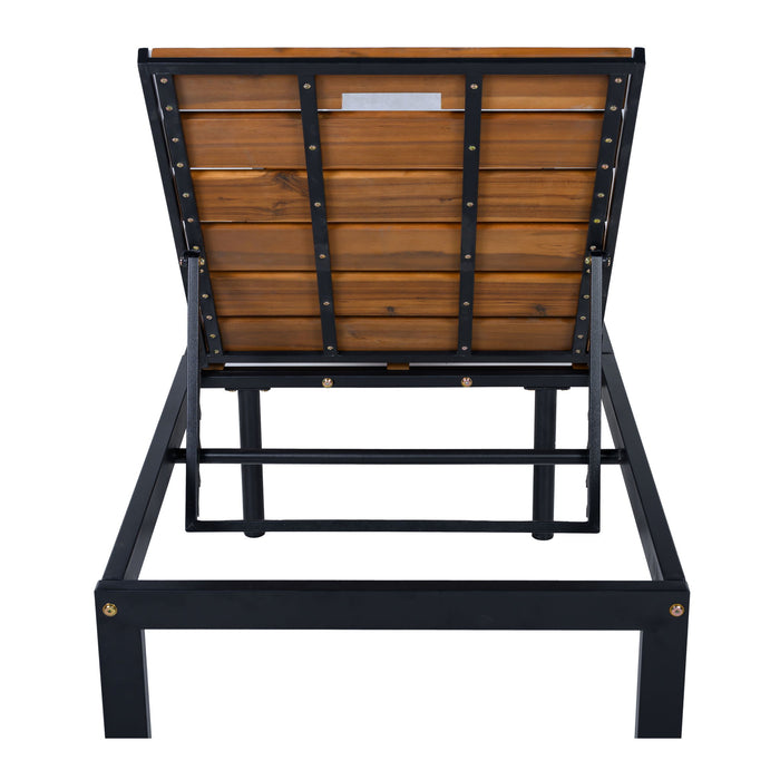 Outdoor Chaise With Adjustable Backrest