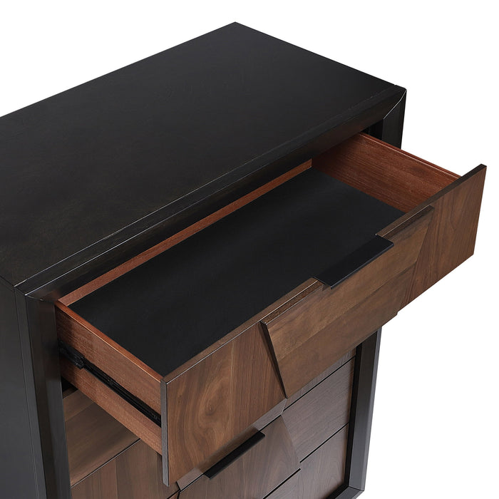 Houston - 5 Drawer Chest - Walnut