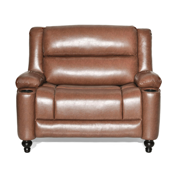 Tufted Design Wide Manual Recliner Chair