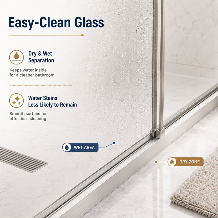 Frameless Shower Door With Soft Closing