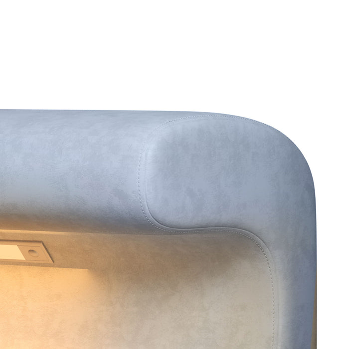 Modern Upholstered Entryway Bench With LED Sensor Light