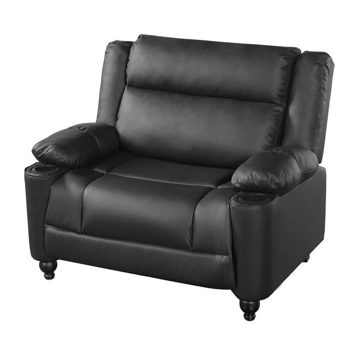 Tufted Design Wide Manual Recliner Chair