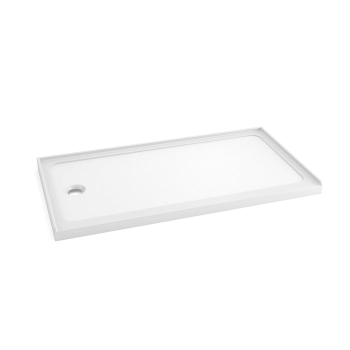 Shower Base Drain With Single Threshold Design
