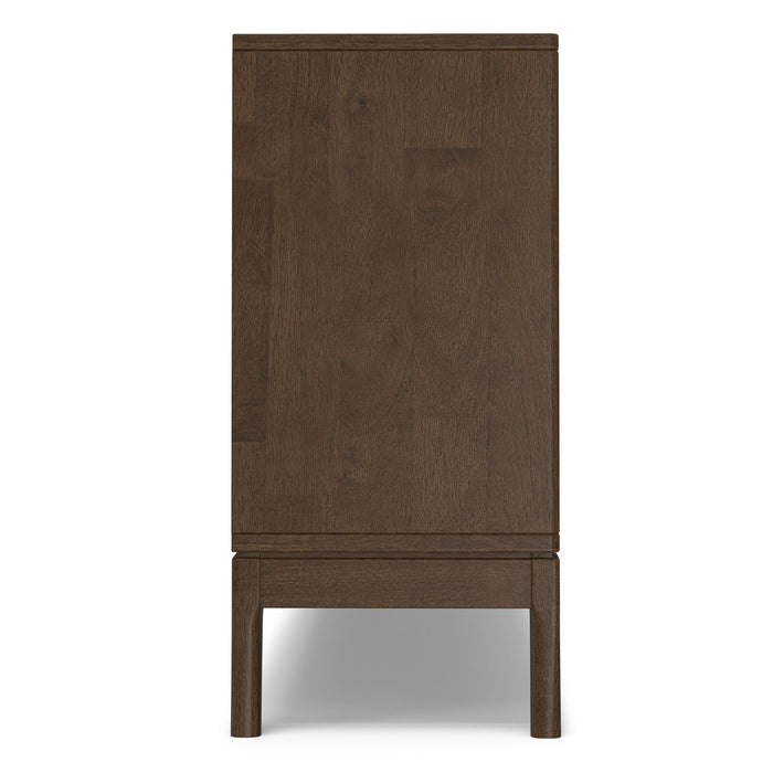 Harper - 4 Shelf Low Bookcase - Walnut Brown