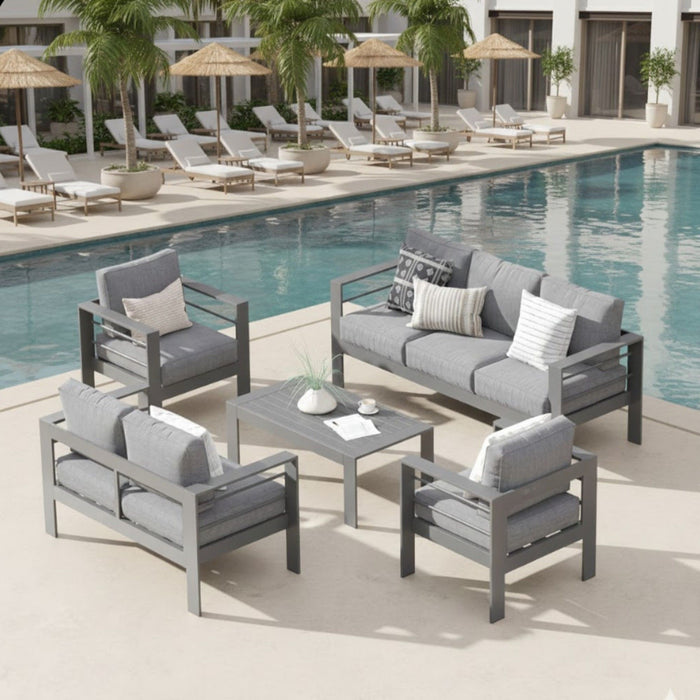 Outdoor Patio Set, All-Weather & Thick Cushions