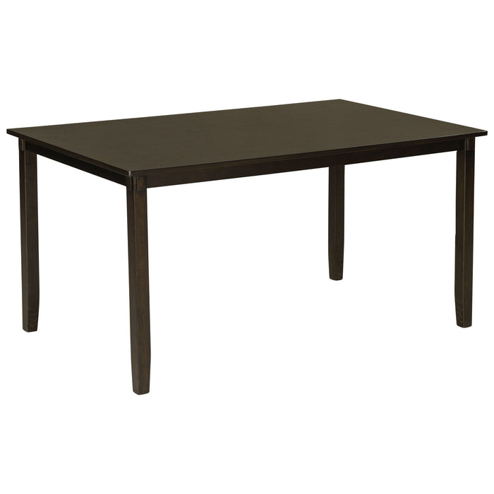 6 Piece Rectangular Dining Table Set With 4 Chairs And Bench