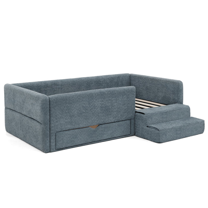 Safe Kids Bed With Guardrails And Storage