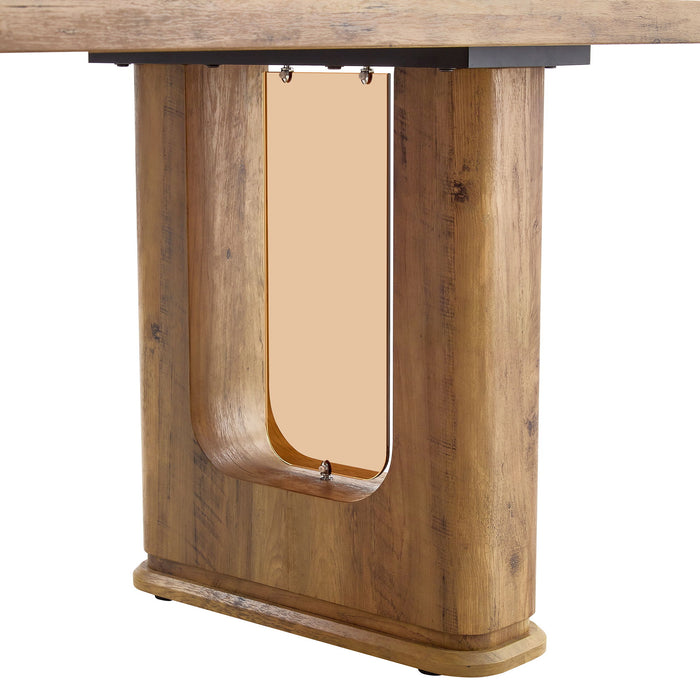 Stylish Wood Color Textured Dining Table Material With Wood Grain Stickers - Transparent / Wood