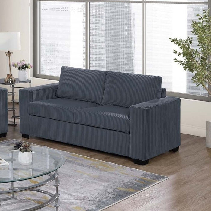 Elegant Simple Sofa Set With Console Cup Holder And Loveseat