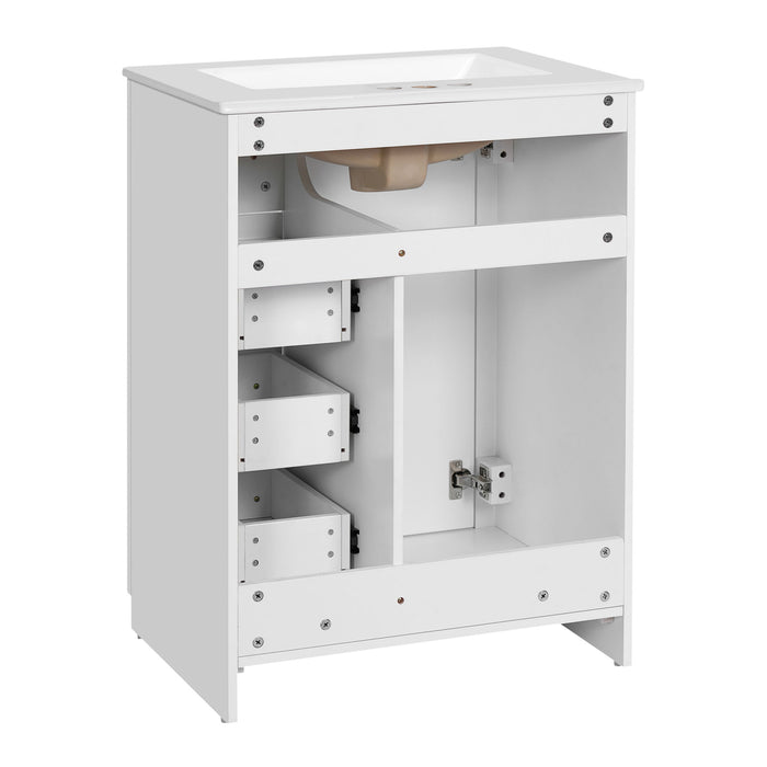 Modern Bathroom Vanity With 1 Door And 3 Drawers