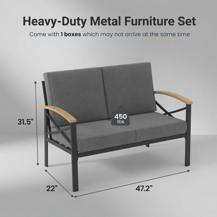 Outdoor Loveseat With Washable Cushions