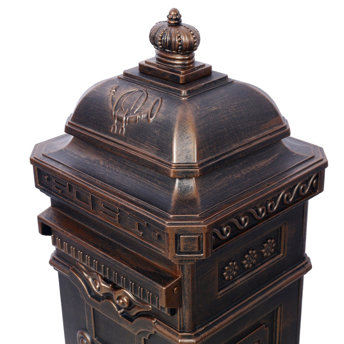 Mailboxs Residential Large-Capacity Letter Box, Rainproof Postbox Statue