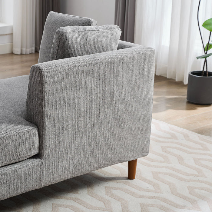 Wide Modern Double Sided Upholstered Chaise Lounge