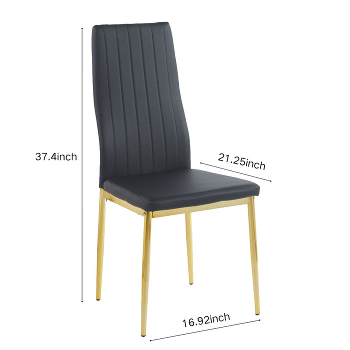 Dining Chair (Set of 4) - Golden Black