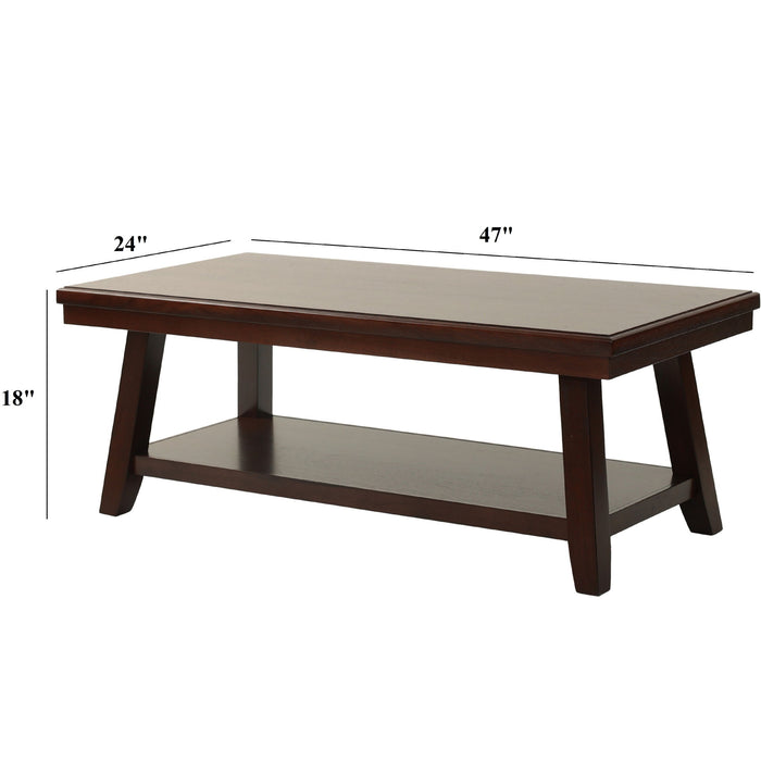3 Piece Occasional Table Se, Coffee Table, End Table & Sofa Table - Walnut