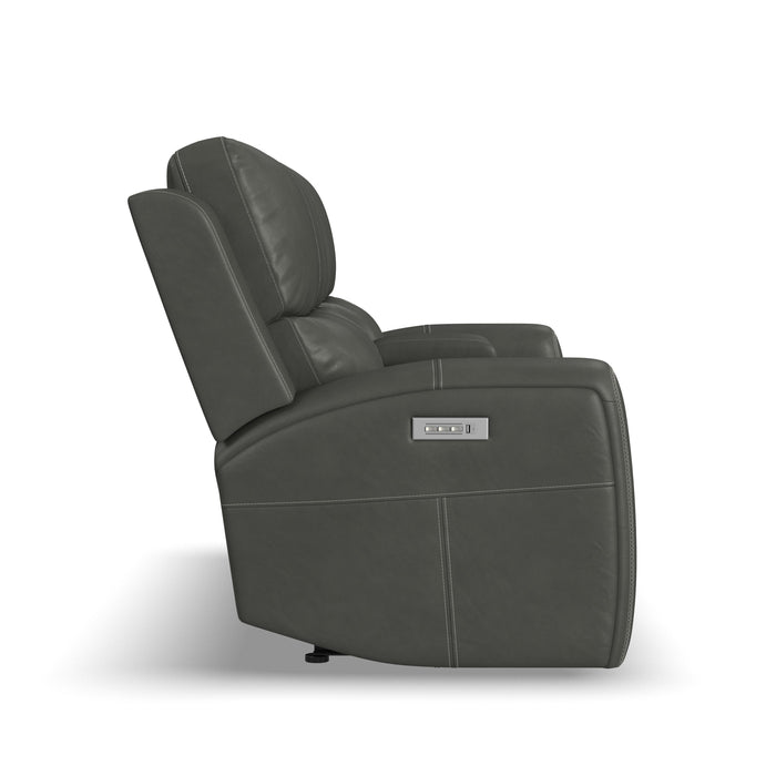Linden - Power Reclining Loveseat With Console & Power Headrests & Lumbar
