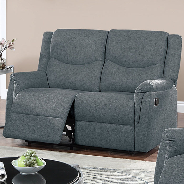 Modern Style Recliner Loveseat With Plush Armrest And Headrest