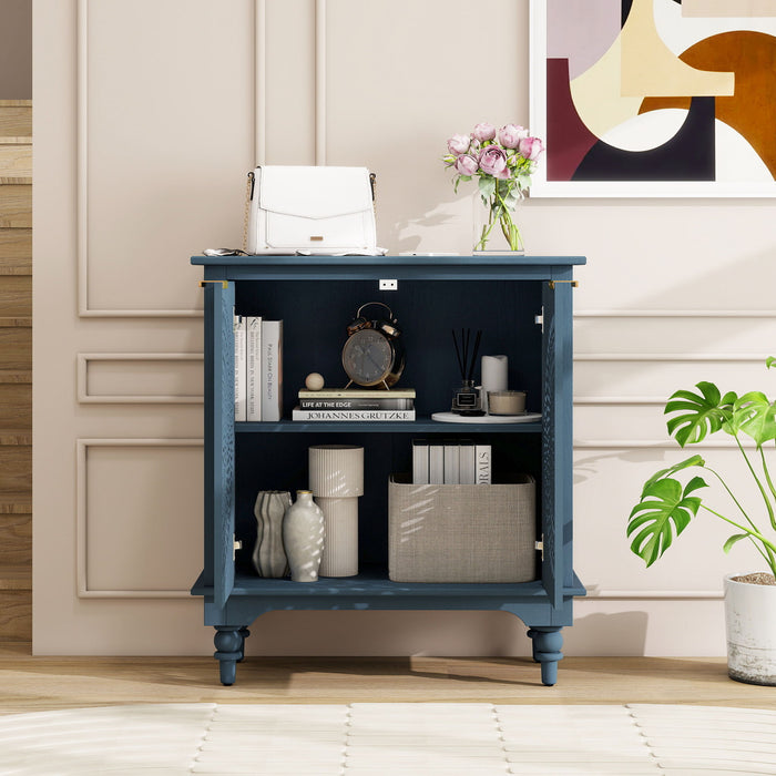 Hollow - Carved 2 Doors Accent Cabinet