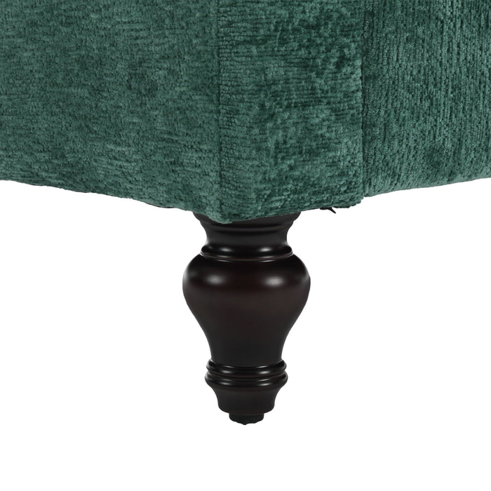 Mid Century Modern Chenille Fabric Loveseat Sofa, 2 Seat Upholstered Couch