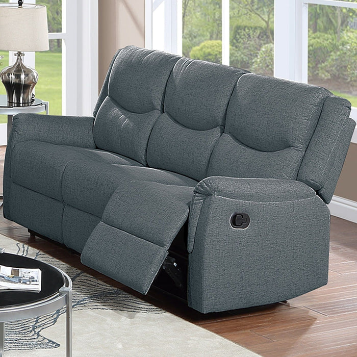 Modern Contemporary Style Recliner Sofa With Plush Armrest And Headrest