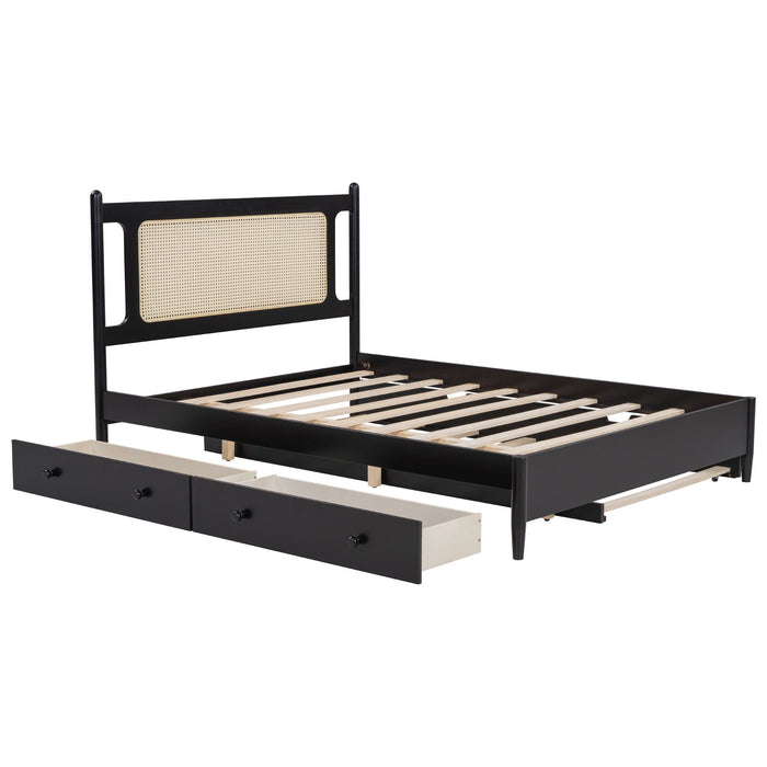 Platform Bed With 2 Big Drawers & Trundle