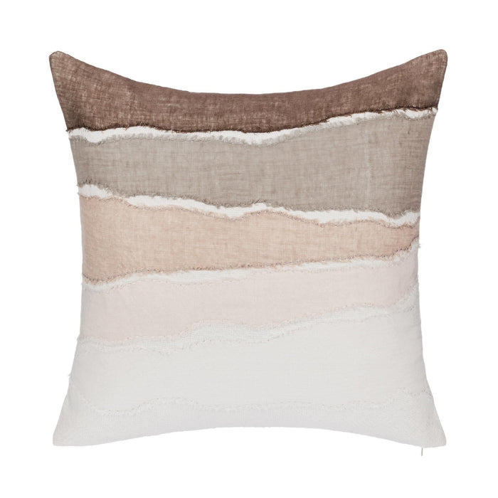 Bikram - 22" x 22" LN Pillow - Ivory / Mocha Cream