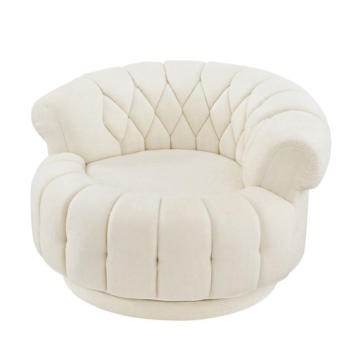 Round Swivel Accent Chair With Rotation