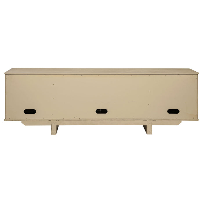 Kimpton - 4 Door Cane TV Stand Media Console - Beige